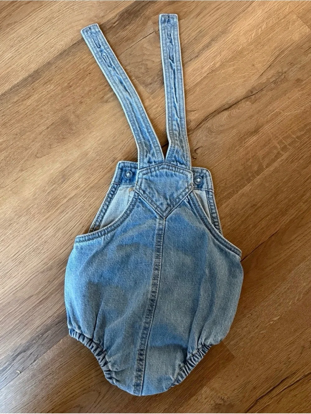 Denim bubble overalls